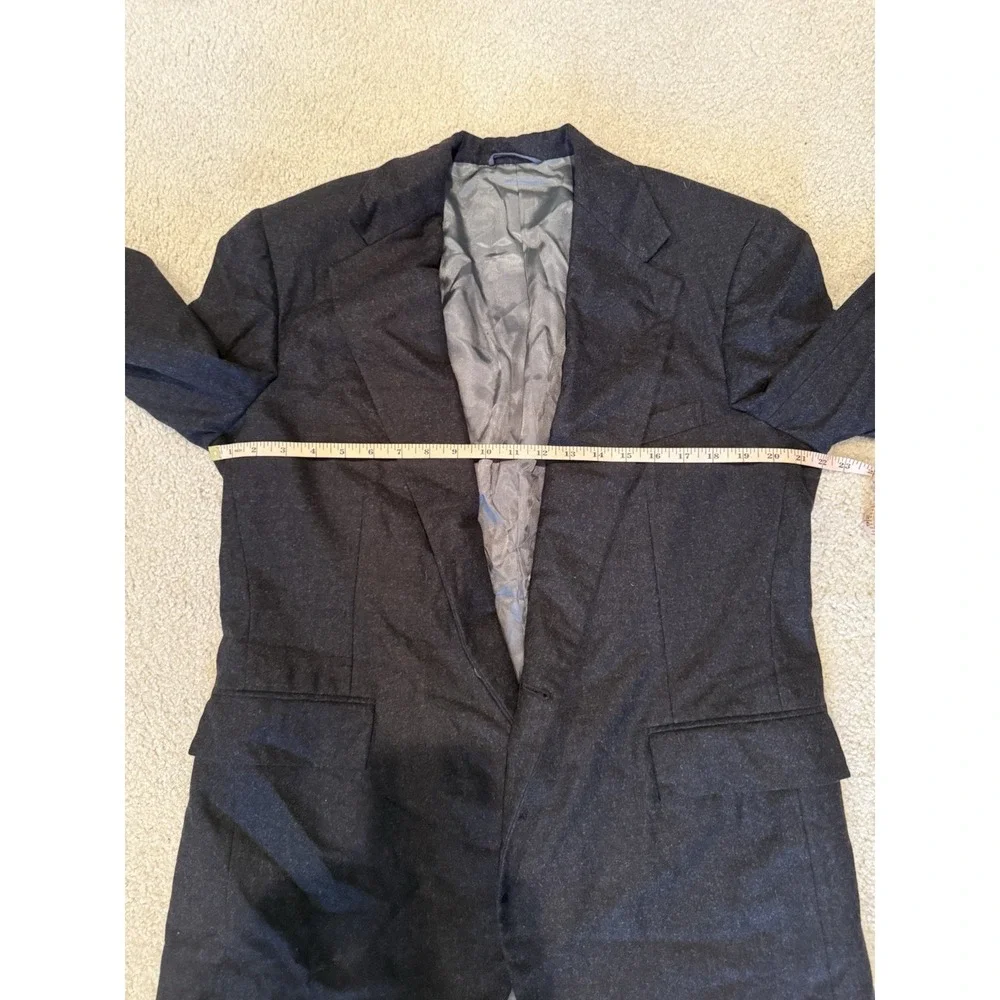 Vintage 90s Polo Ralph Lauren Blazer USA Union Made Gray Wool Sport Coat Mens‎